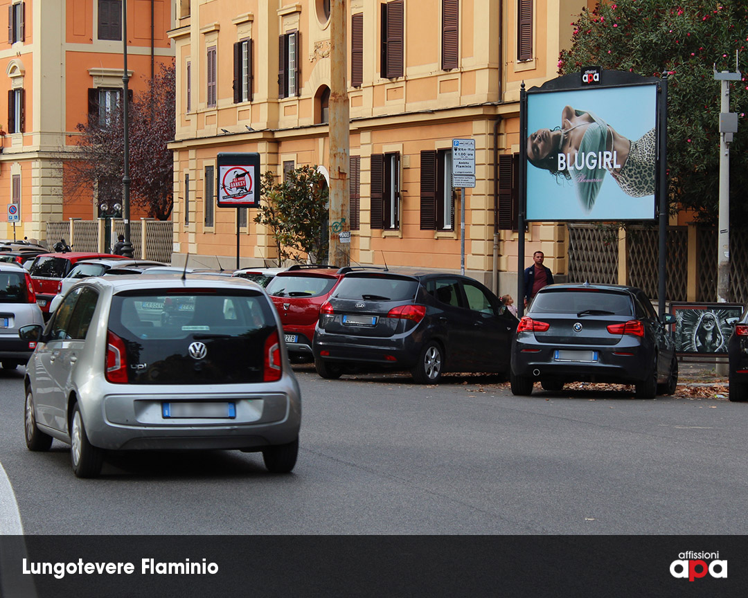 Poster 3x2 di APA a Roma su Lungotevere Flaminio.