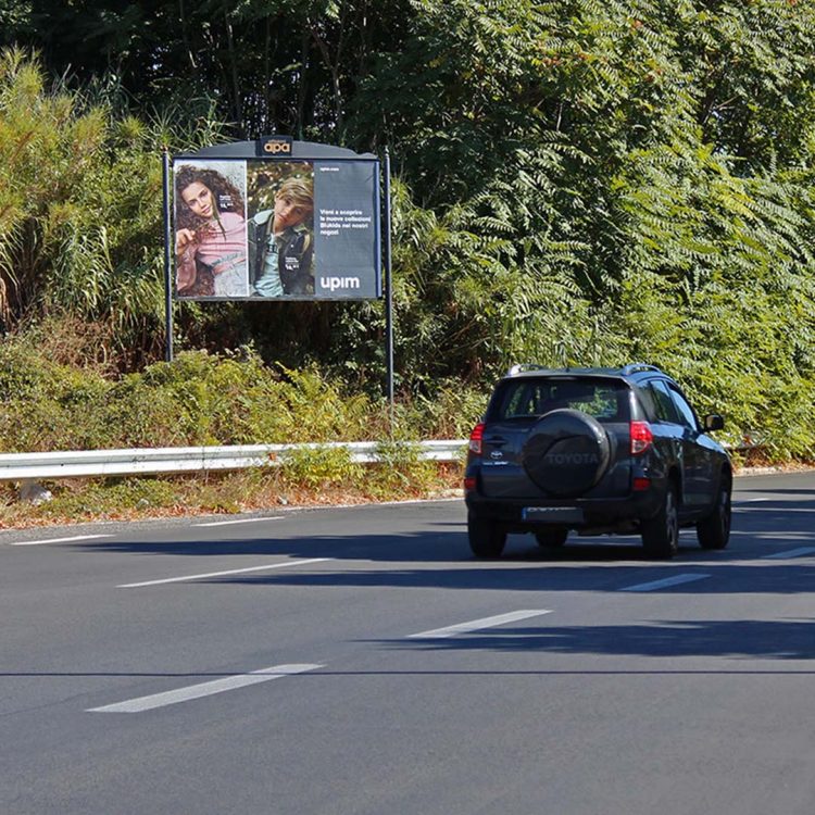 Poster 3x2 per pubblicità esterna su Viadotto Saragat.